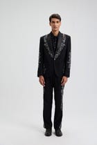 "Midnight in Paris" Hand Embroidered Pants view 4