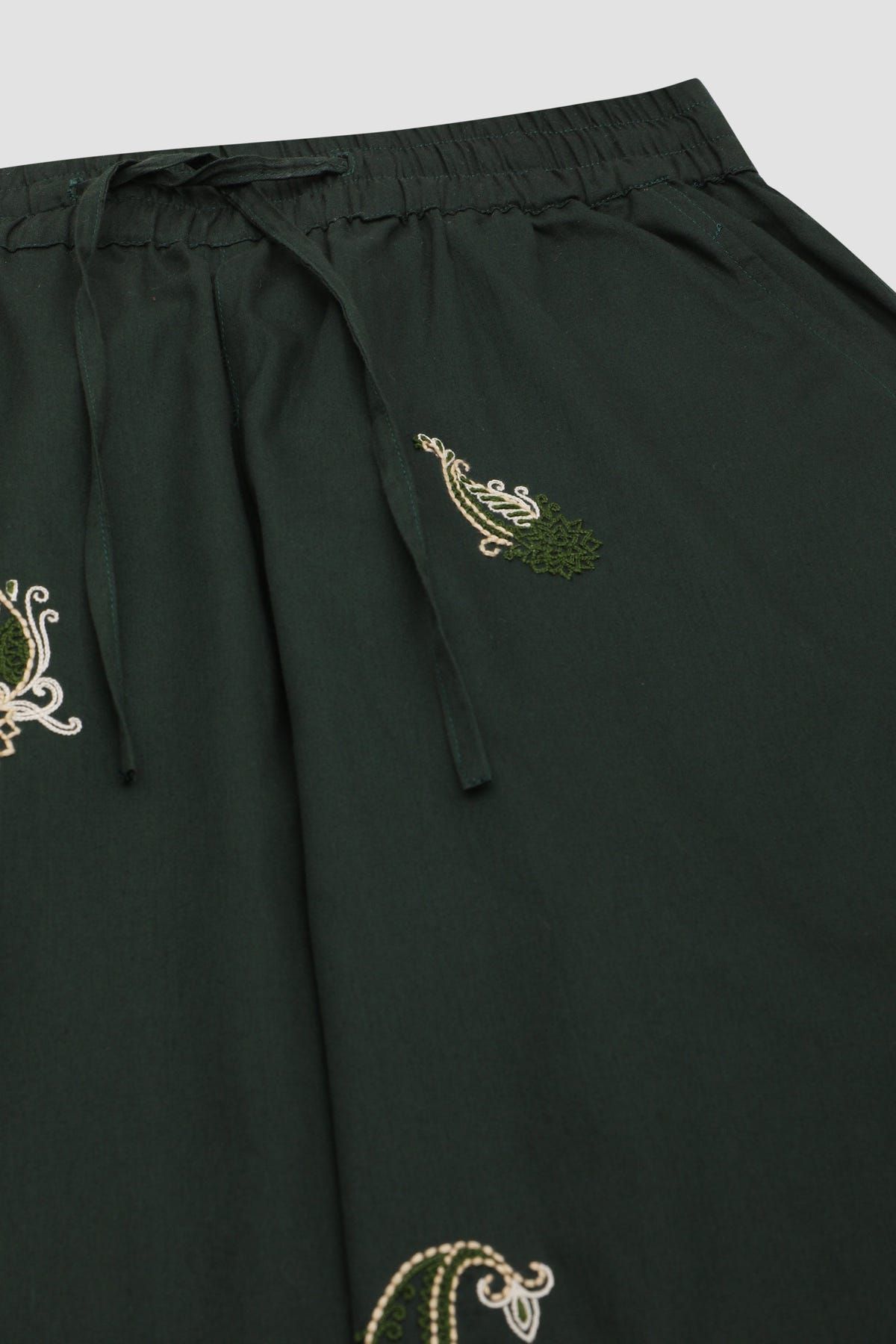 All over paisley hand embroidered lounge pants - image 3