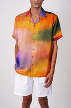Psychedelic summer silk shirt view 1