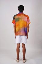 Psychedelic summer silk shirt view 3