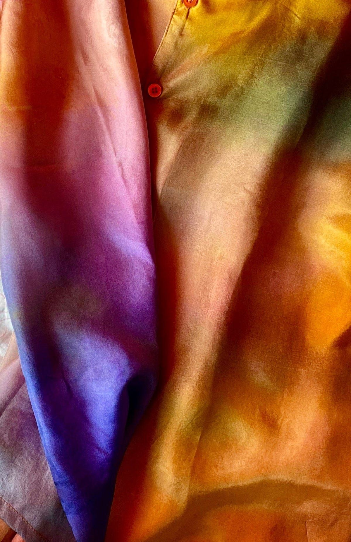 Psychedelic summer silk shirt - image 4
