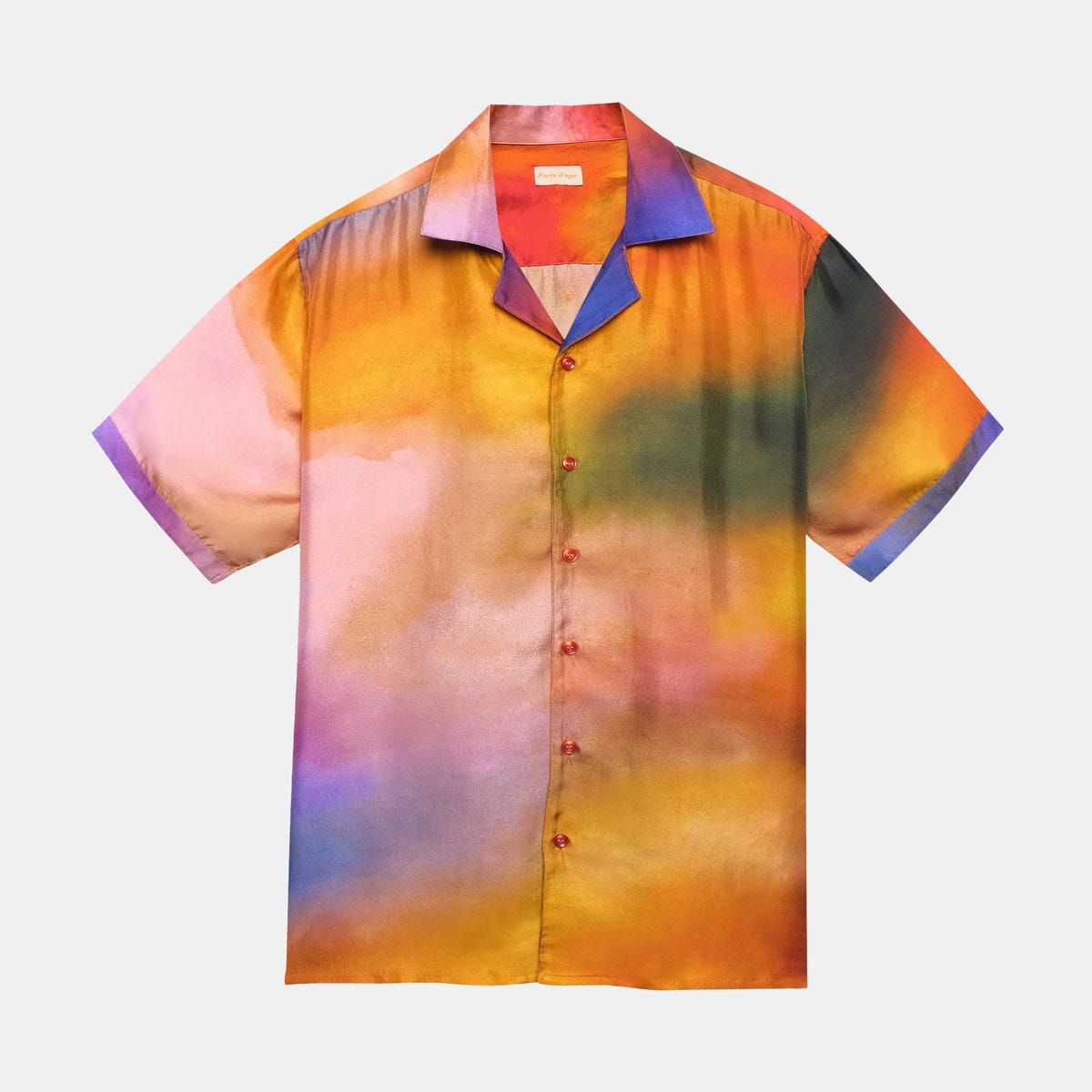 Psychedelic summer silk shirt - image 5