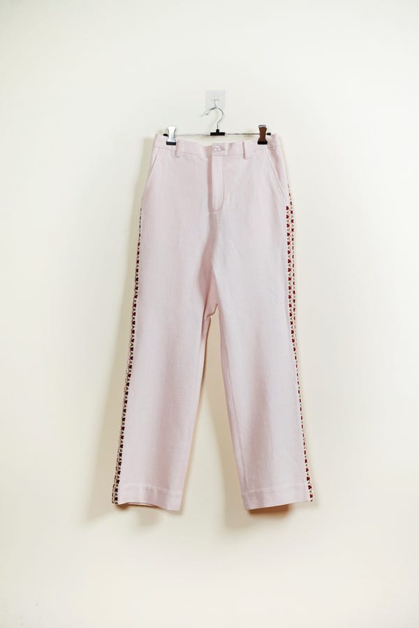Perte D'ego — “Amore Mio” embroidered pants