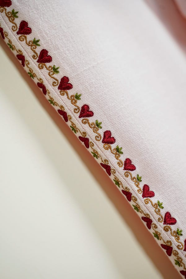 Perte D'ego — “Amore Mio” embroidered pants