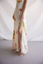 "Le Fruit" Pleated Cowl Aline Dress view 4