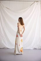 "Le Fruit" Pleated Cowl Aline Dress view 5