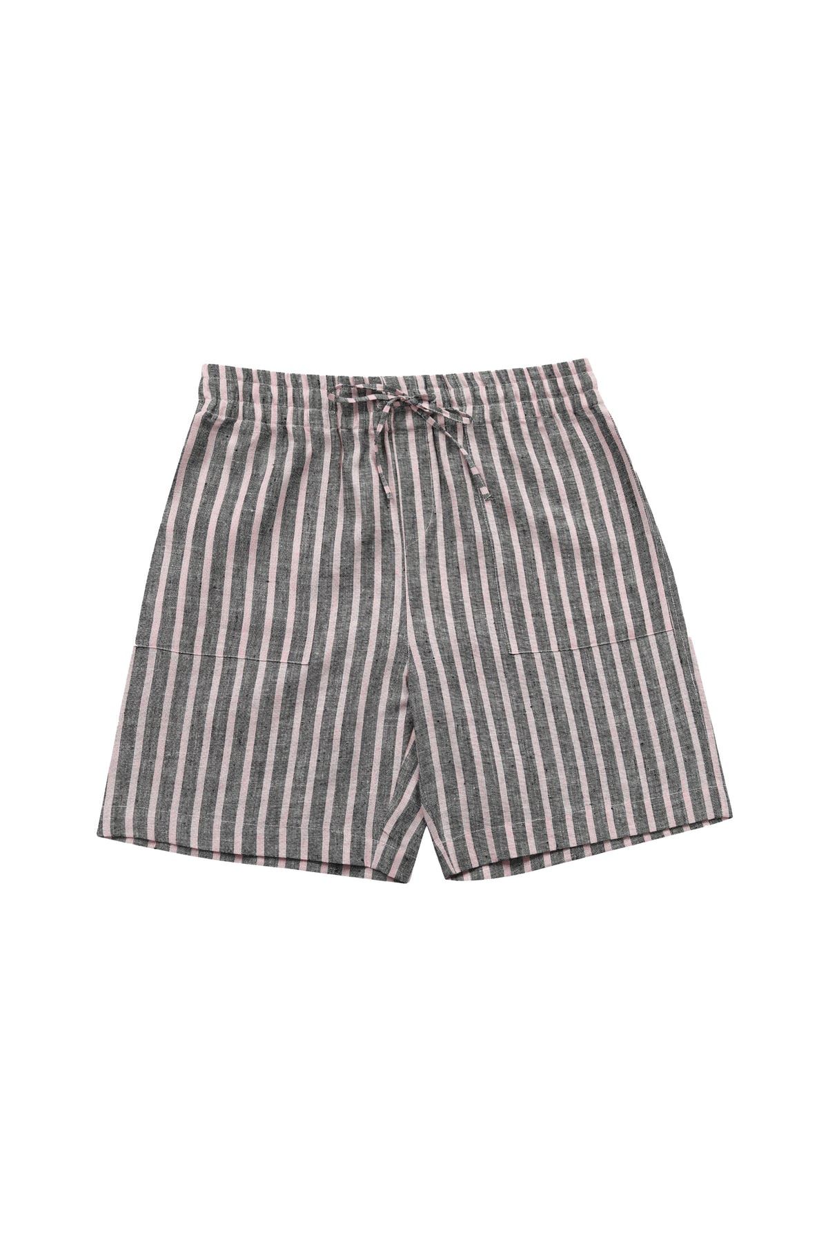 Stripes Linen lounge shorts - image 1