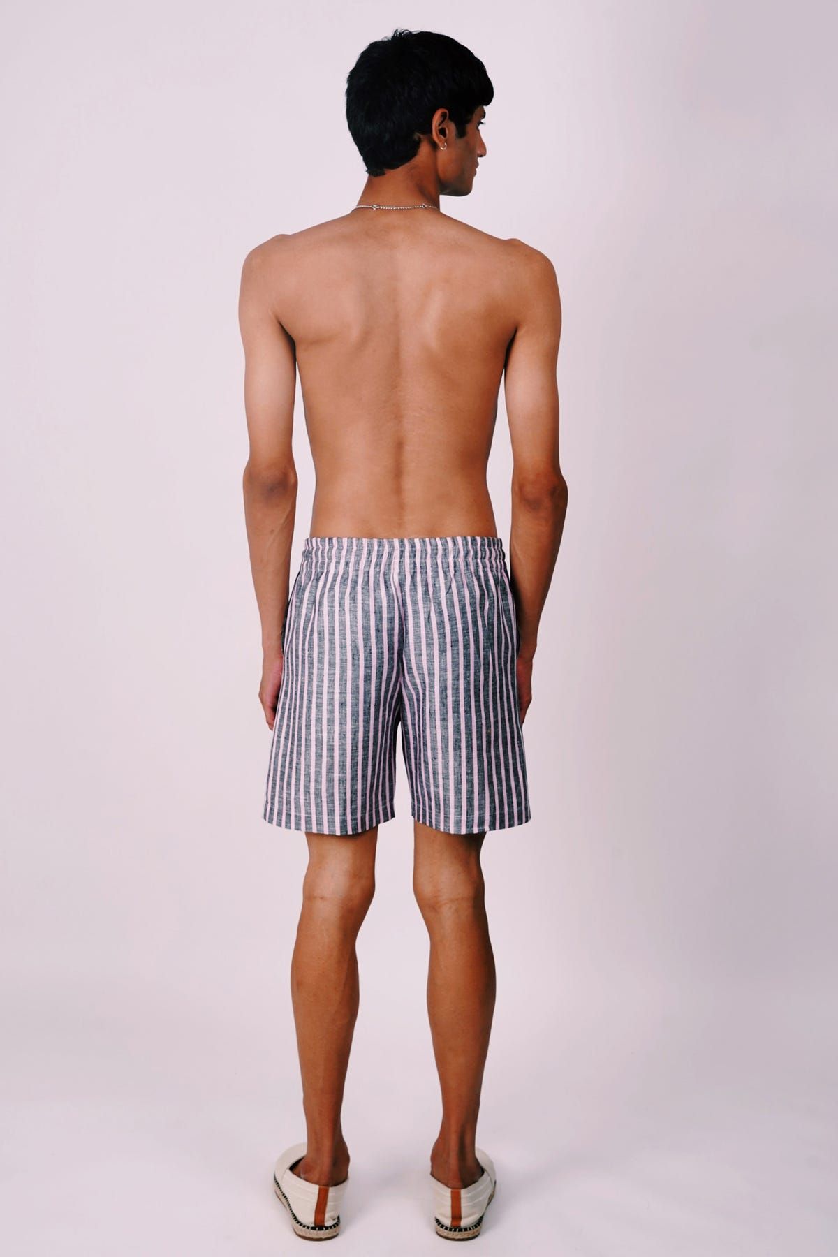 Stripes Linen lounge shorts - image 5