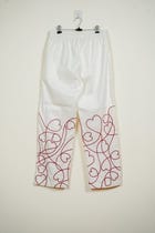 "Love scribbles" embroidered lounge pants view 3