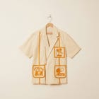 "Le summer soireé" hand embroidered resort shirt view 1
