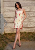 Hand embroidered hearts dress view 1
