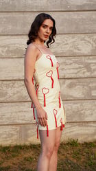 Hand embroidered hearts dress view 2