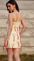 Hand embroidered hearts dress view 4