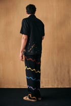 "Valley of flowers" hand embroidered lounge pants view 7