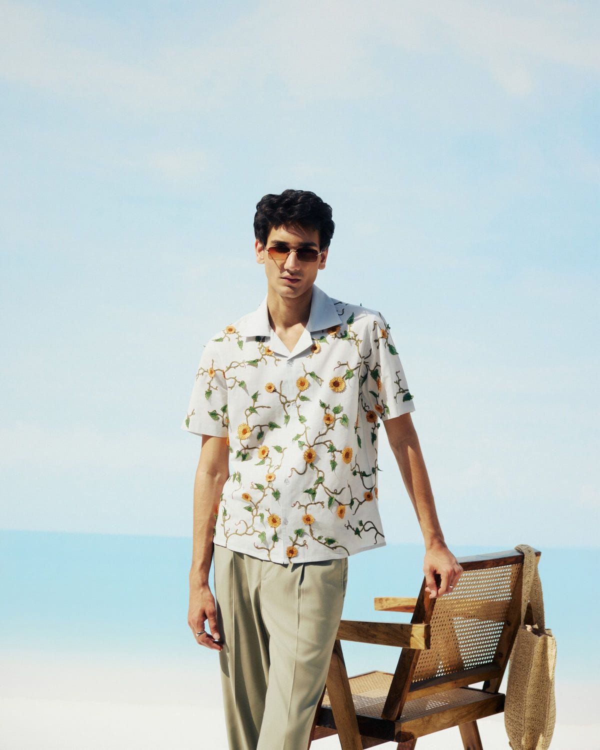 "Sunflowers” hand embroidered shirt - image 3