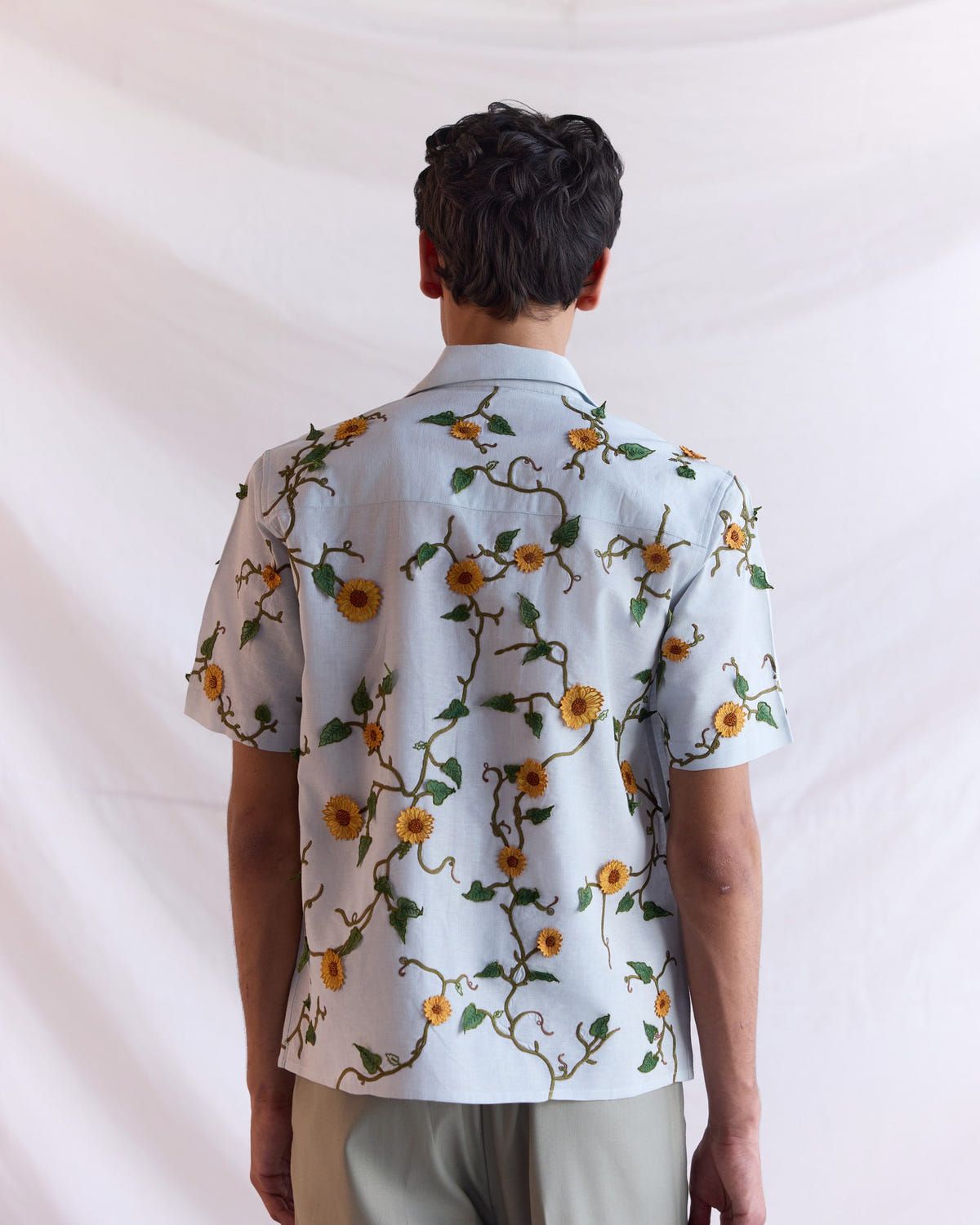 "Sunflowers” hand embroidered shirt - image 5