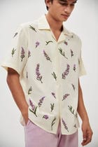 "Lavender fields" hand embroidered Shirt view 1