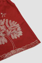 Tree of life embroidered shorts view 3