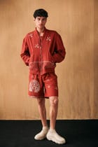 Tree of life embroidered shorts view 6