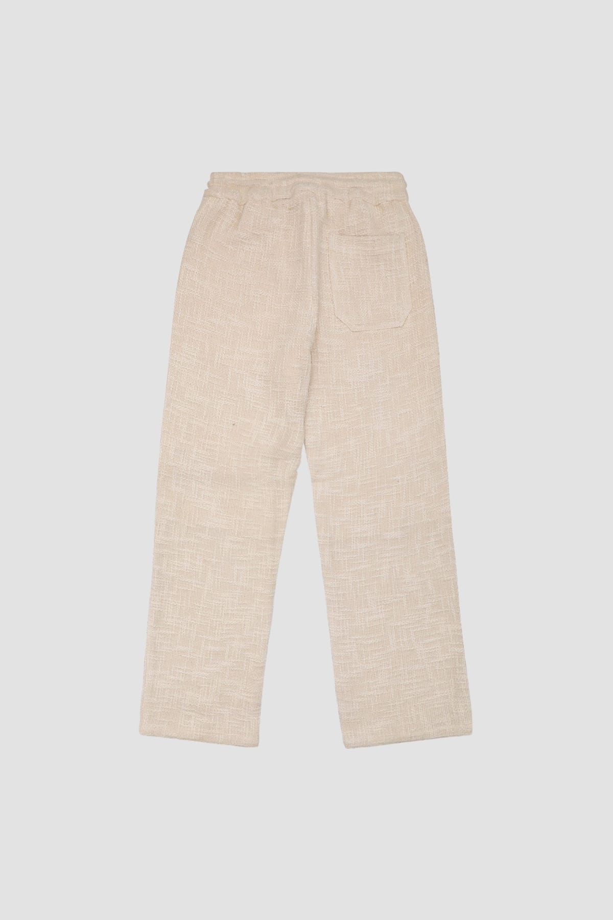 Textured lounge pants- Off white - image 3