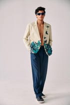 "Le morpho" Hand Embroidered Casual Wedding Blazer view 6