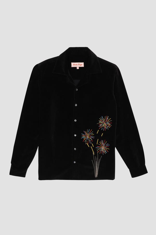 Perte D'ego — Fireworks embroidered shirt