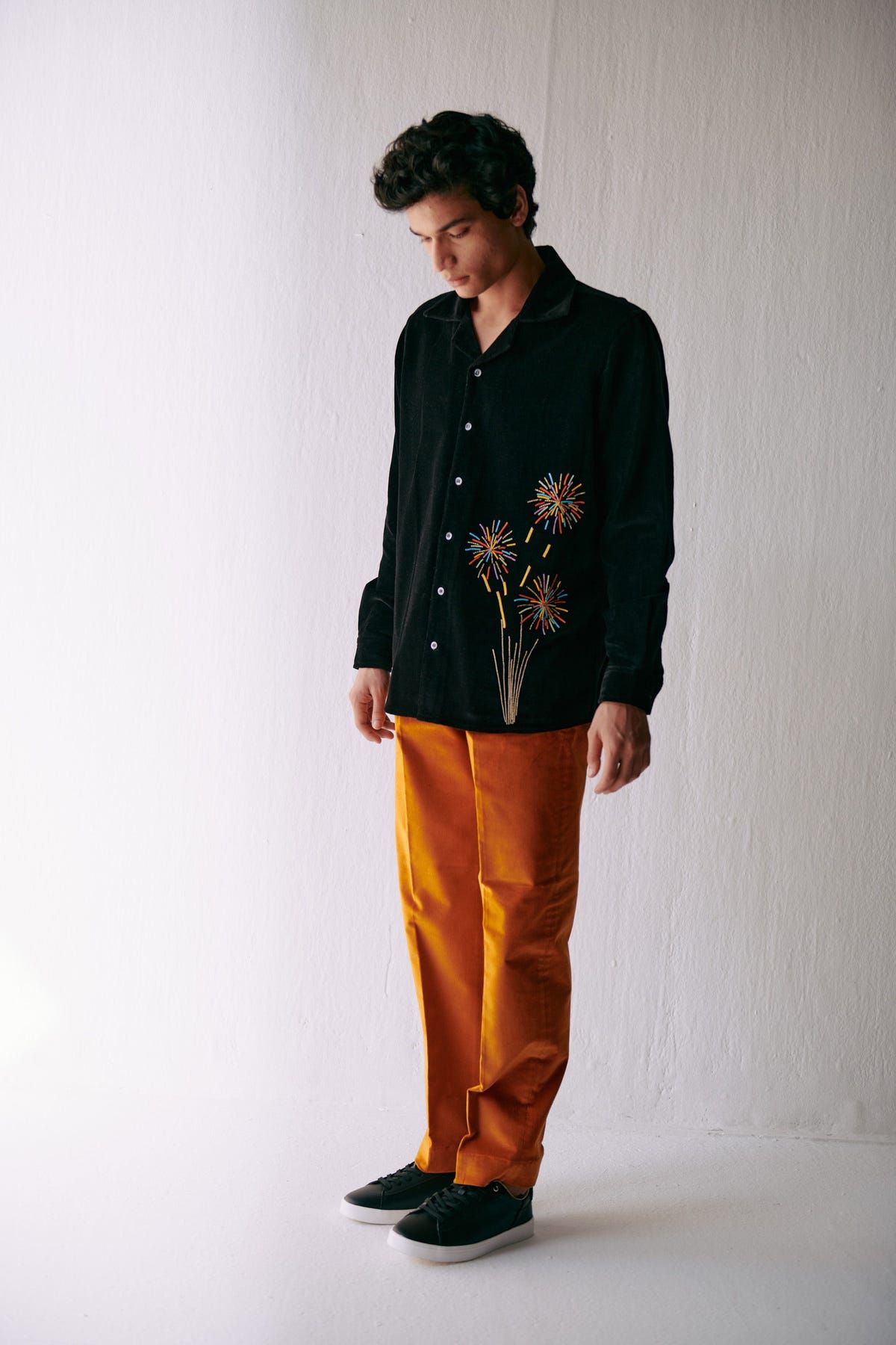 Fireworks embroidered shirt - image 4