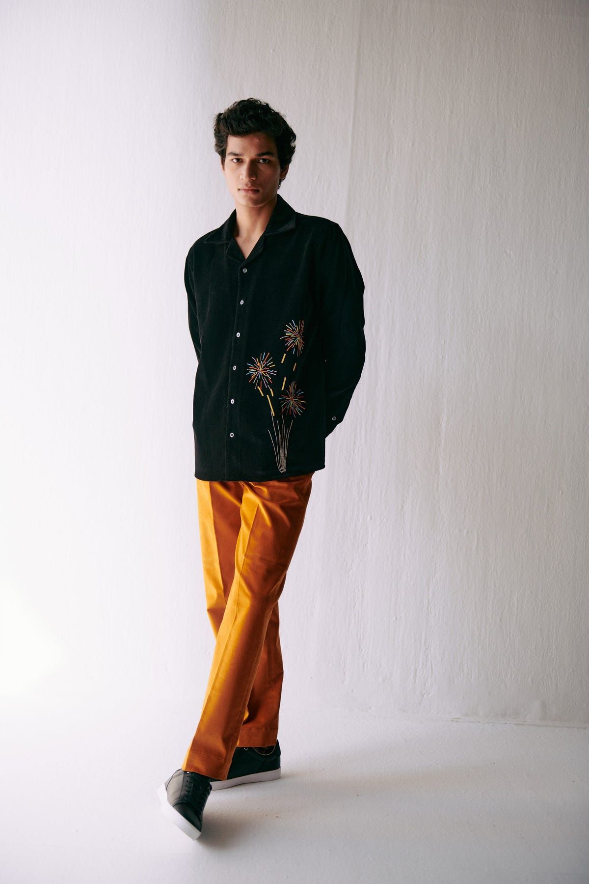 Fireworks embroidered shirt - image 6