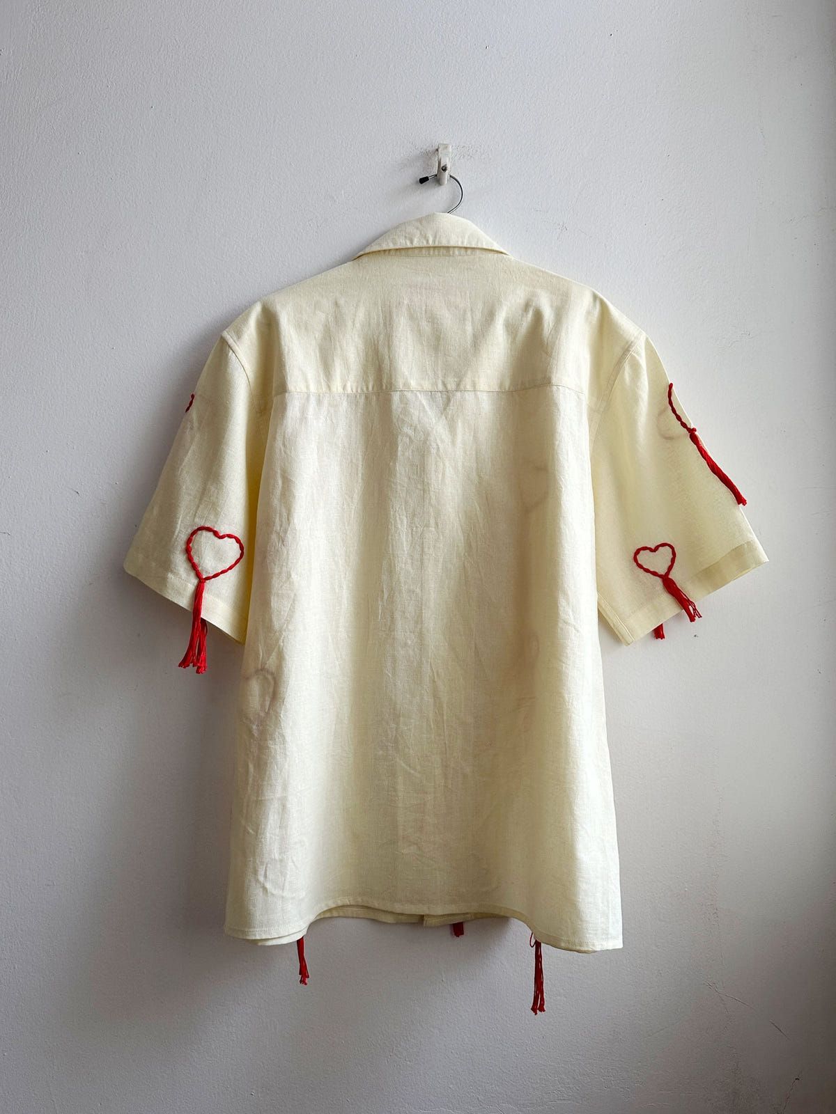 Hand Embroidered Hearts Shirt | Wedding Outfit for Men - image 3
