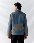 Patchwork wool zip up jacket view 3