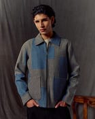 Patchwork wool zip up jacket view 7