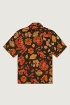 Botanical print shirt- Black view 3