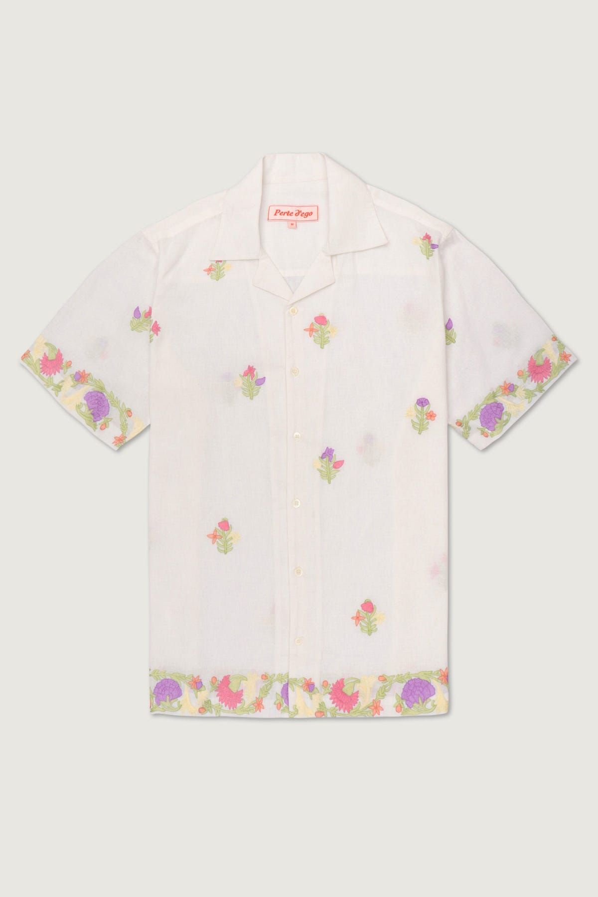 Summer floral embroidered shirt - image 1