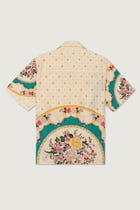 "Vintage plates" hand embroidered shirt view 3