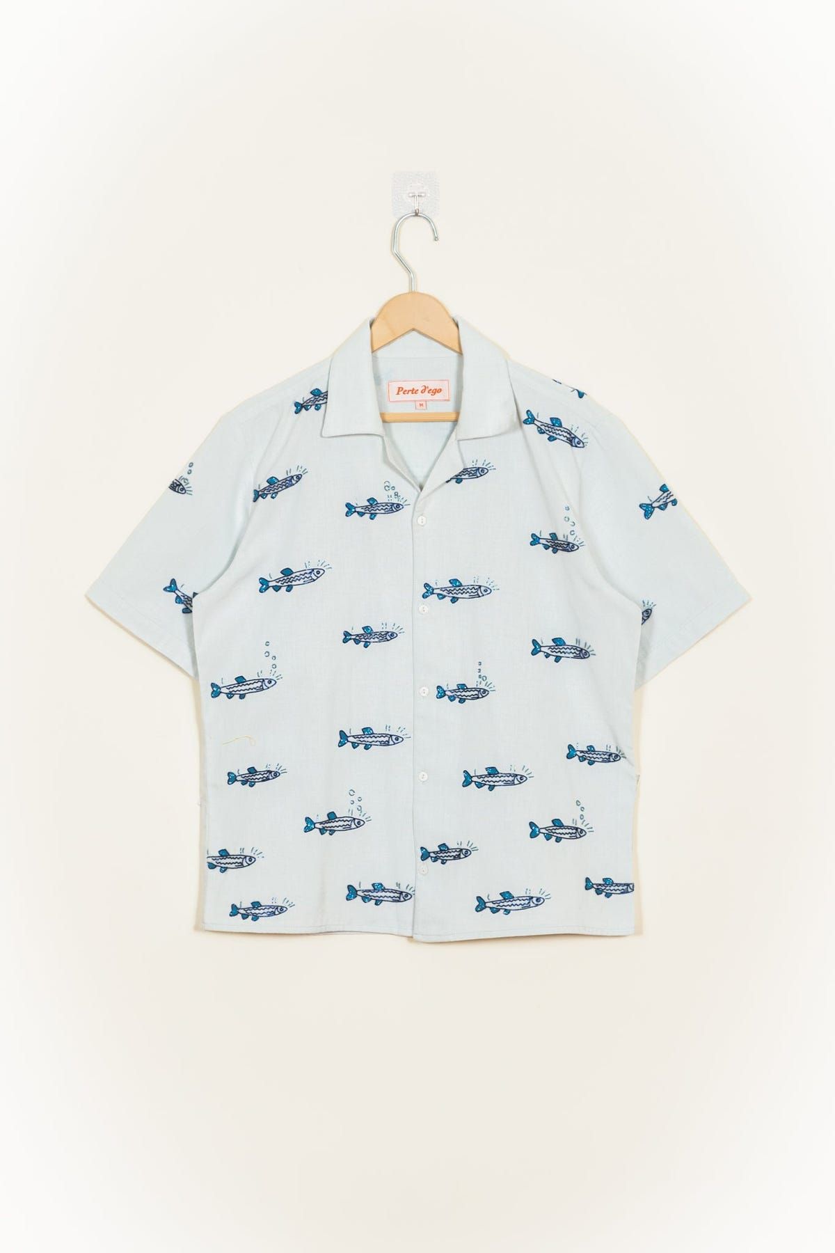 “Le sardines” hand embroidered shirt - image 1