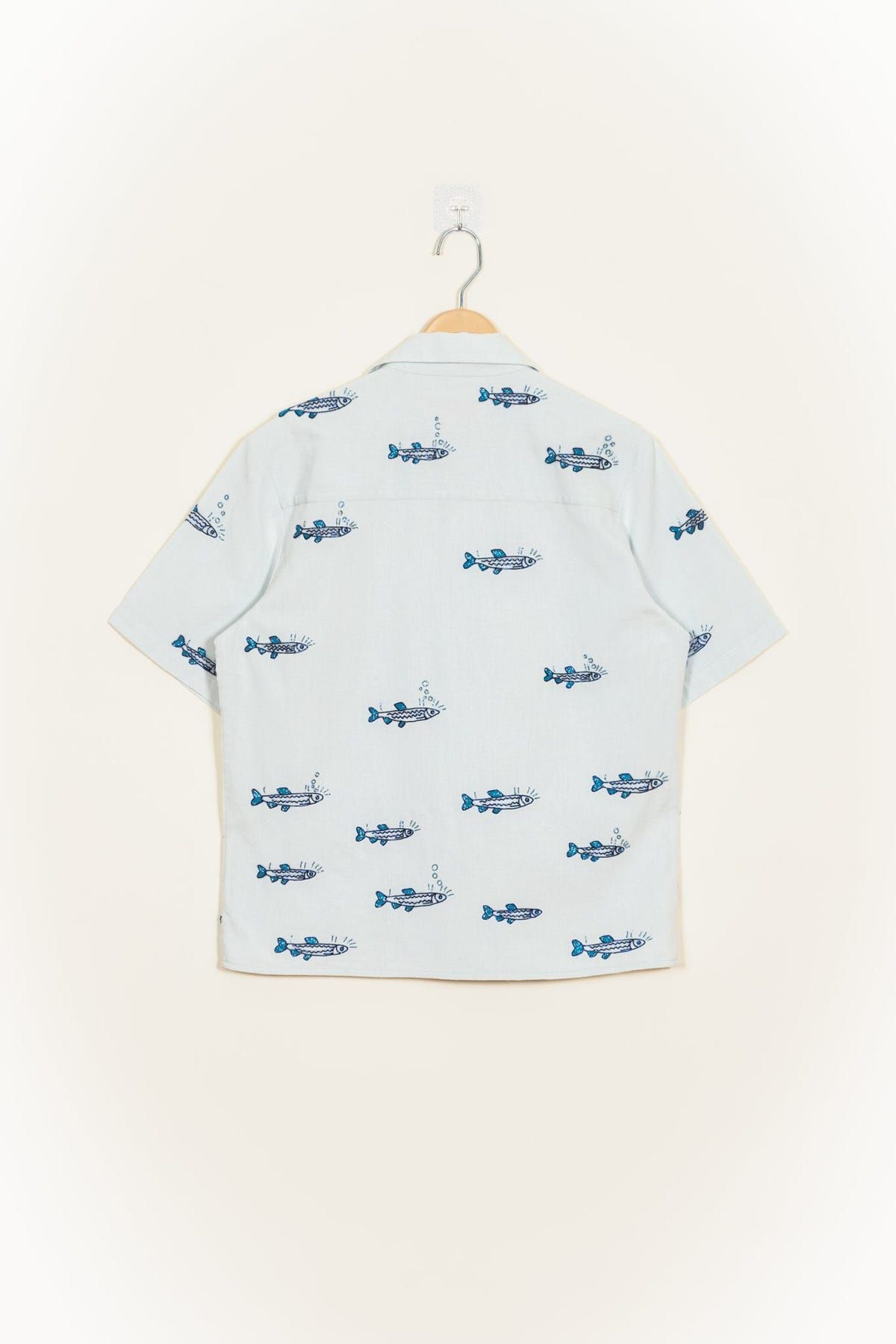 “Le sardines” hand embroidered shirt - image 4