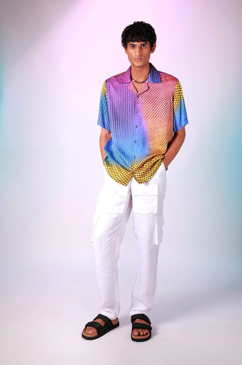 Retro trip half sleeve shirt
