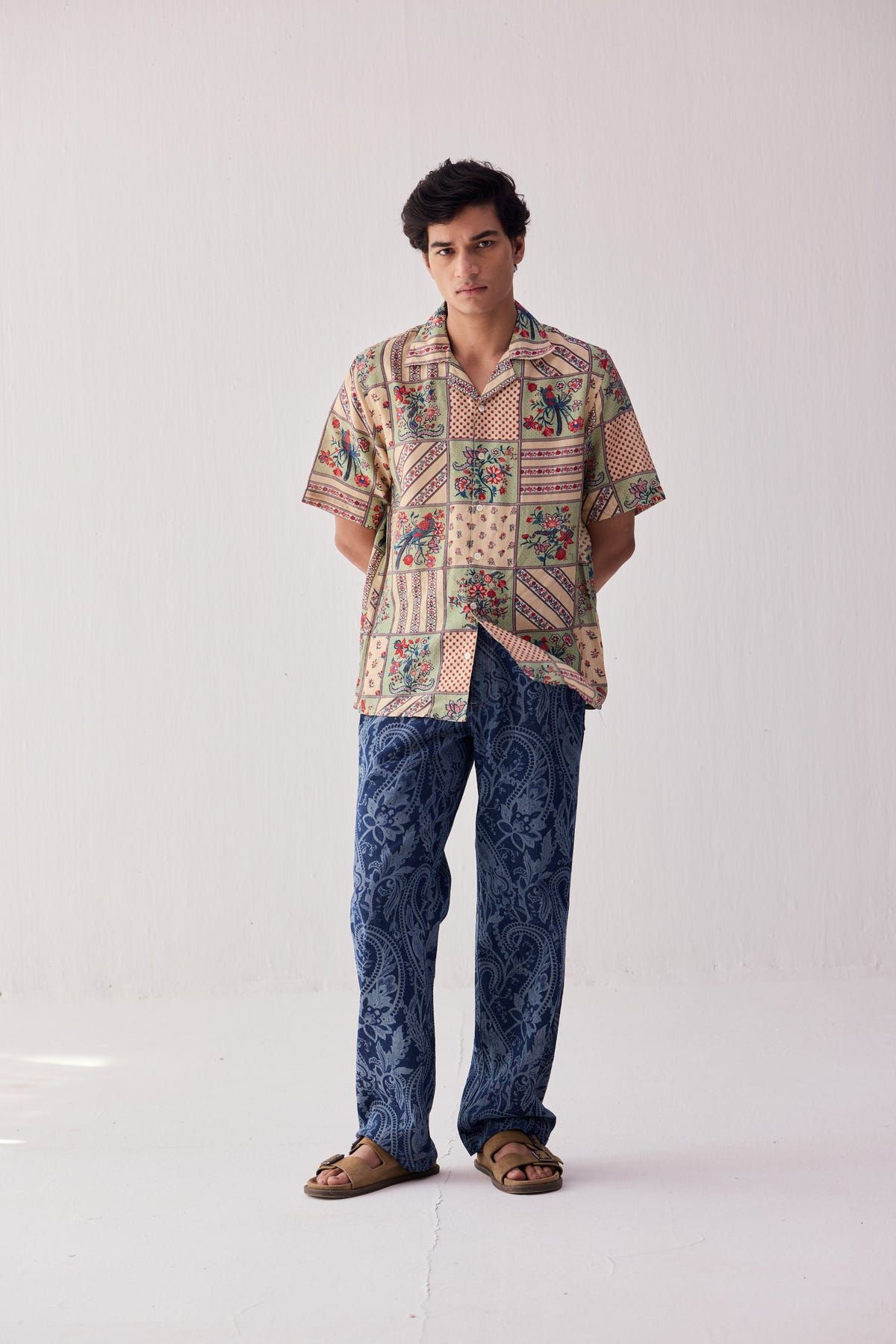 "Le Corsica" patchwork print shirt - image 2