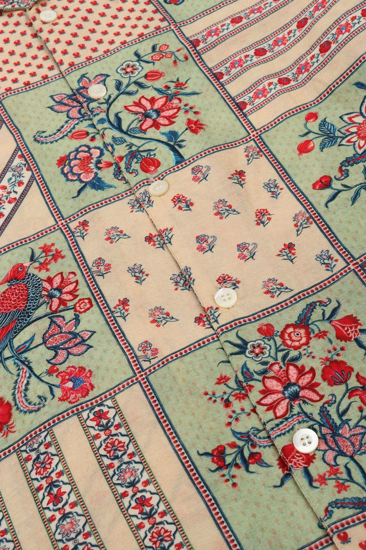 "Le Corsica" patchwork print shirt - image 7