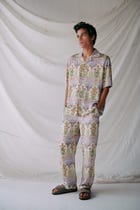 Royal floral lounge pants view 2