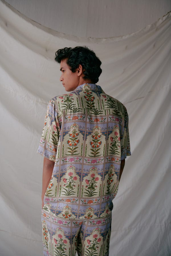 Perte D'ego — Royal floral Half sleeves shirt