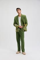 Formal pants- Moss green view 1