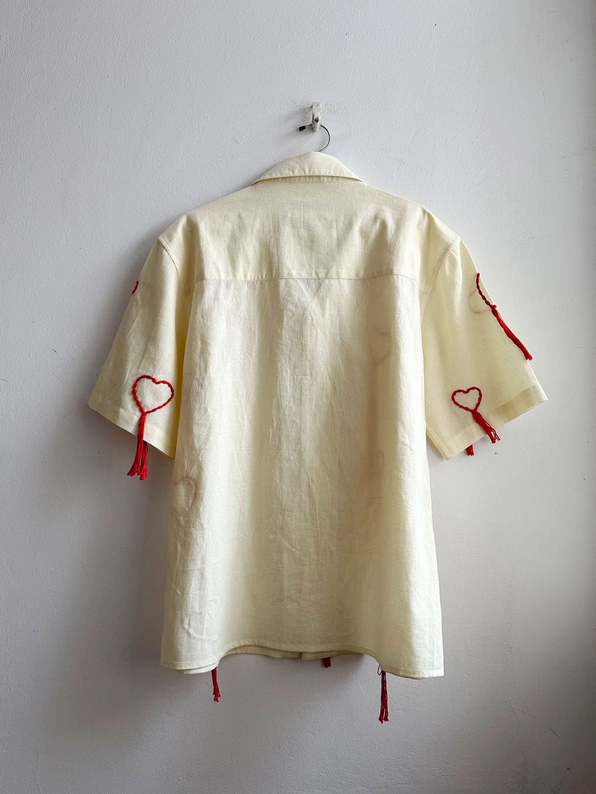 Hand embroidered hearts Shirt - image 3