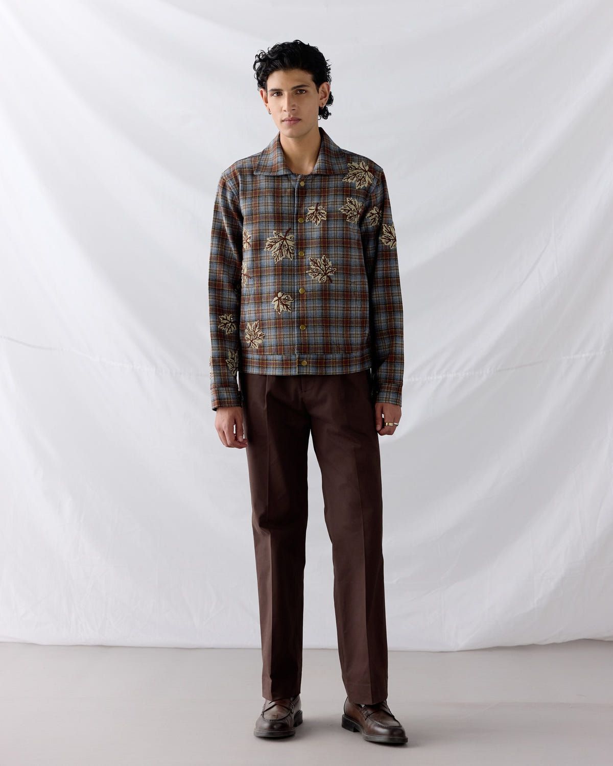 "Le Fall" hand embroidered wool overshirt - image 3