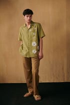 "Le dandelions" hand embroidered Shirt view 1
