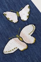"Butterflies" embroidered denim shirt view 2