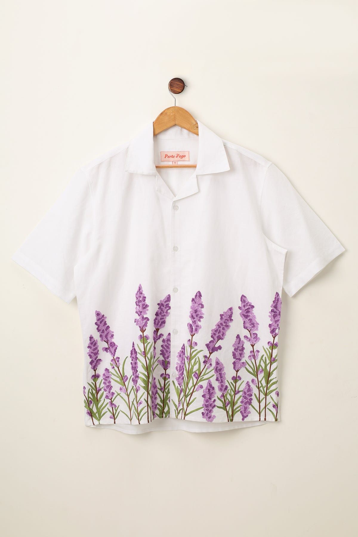 "Le Lavender" embroidered Shirt-Ivory - image 1