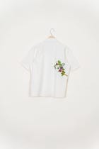 "Spring bloom" hand embroidered shirt view 3
