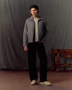 Hand embroidered wool zip up jacket view 6