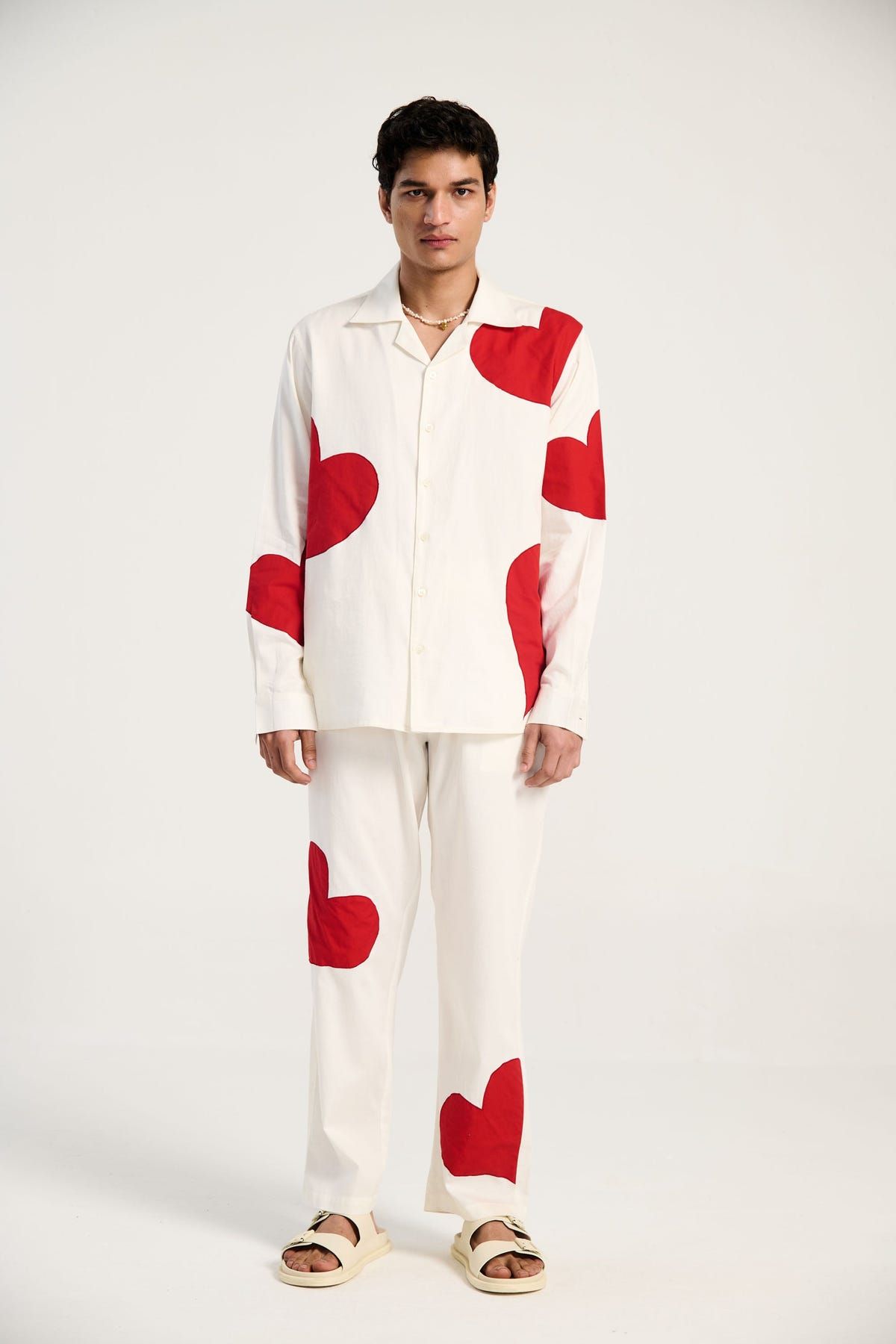 Hearts appliqué full sleeves shirt - image 2